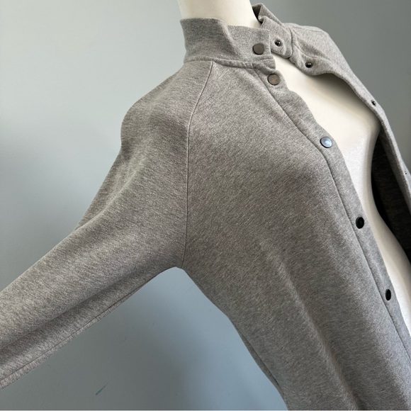 Gray Long Button-Up Robe - Picture 4 of 17